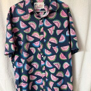 Chubbies Navy Watermelon Print Men's Shirt